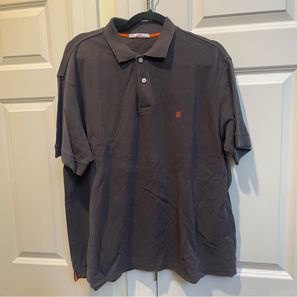 CH Carolina Herrera Dark Gray Polo T-Shirt